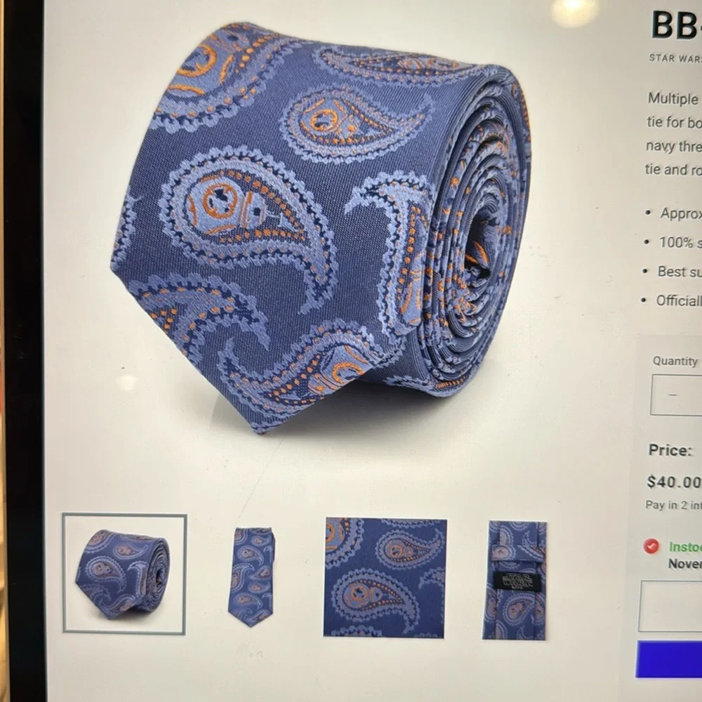 Boys Star Wars BB-8 Paisley Tie